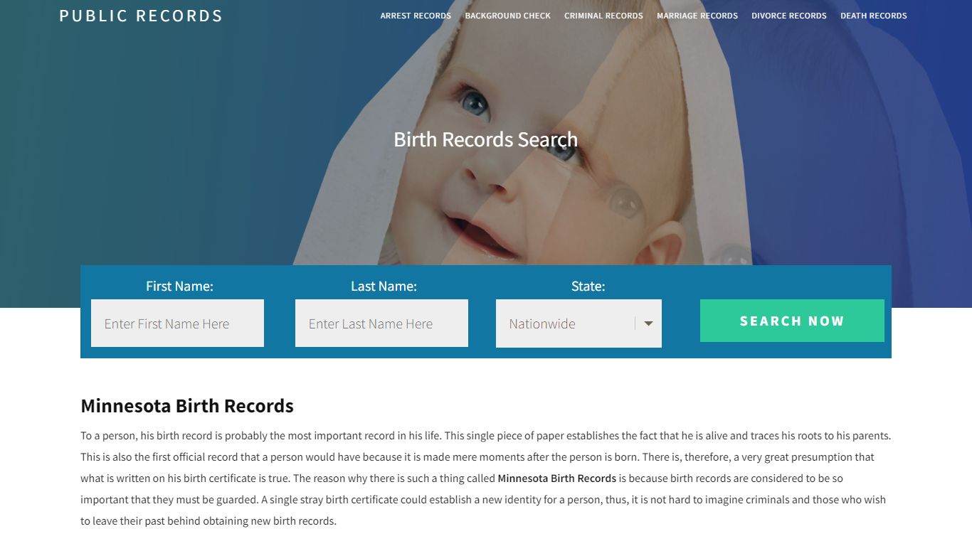 Minnesota Birth Records | Enter Name and Search. 14Days Free